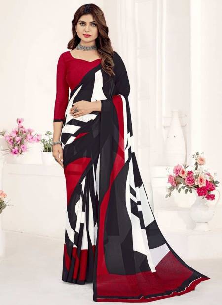 Red Colour Avantika Ruchi New Latest Designer Fancy Daily Wear Georgette Saree Collection 16702 A